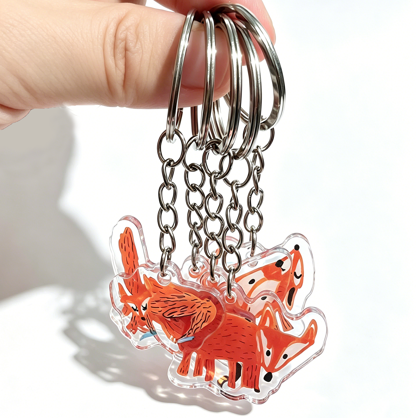 Custom Kids Doodle Keychain · with Jump Ring & Chain
