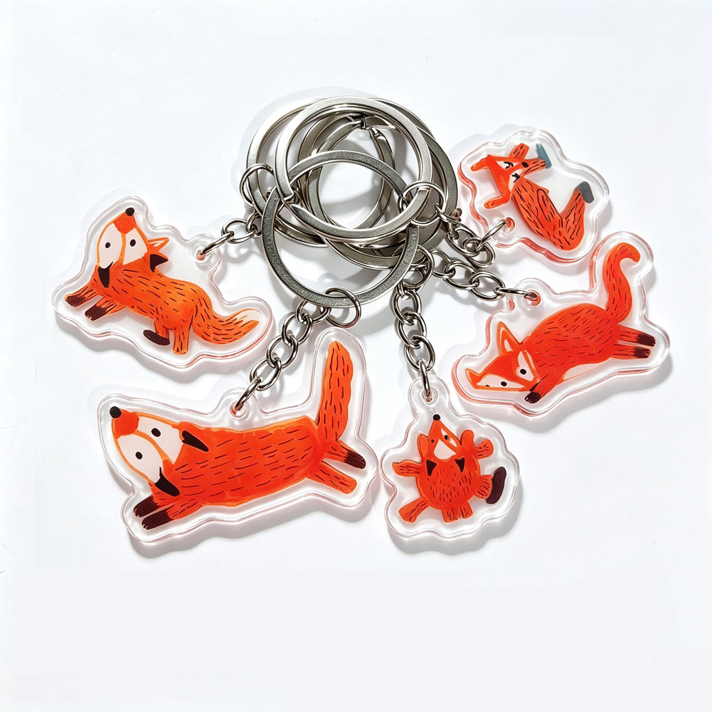 Custom Kids Doodle Keychain · with Jump Ring & Chain