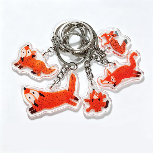 Custom Kids Doodle Keychain · with Jump Ring & Chain